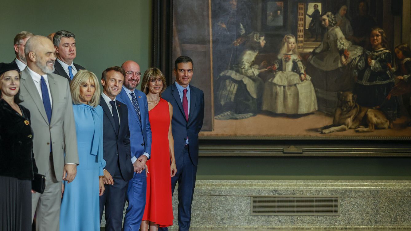 Foto: Cena en el Museo del Prado de los jefes de Estado y jefes de Gobierno que participan en la cumbre de la OTAN. (EFE/Chema Moya)