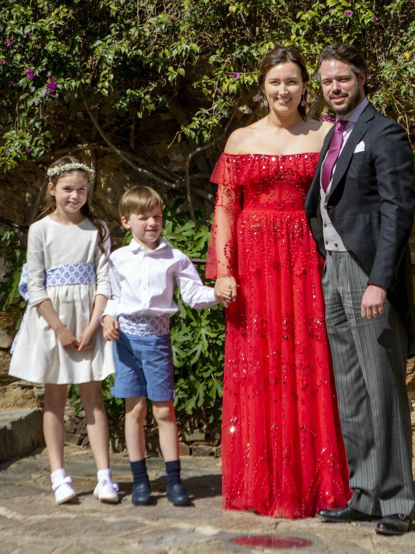Félix y Claire con sus dos hijos, Amalia y Liam. (LP)