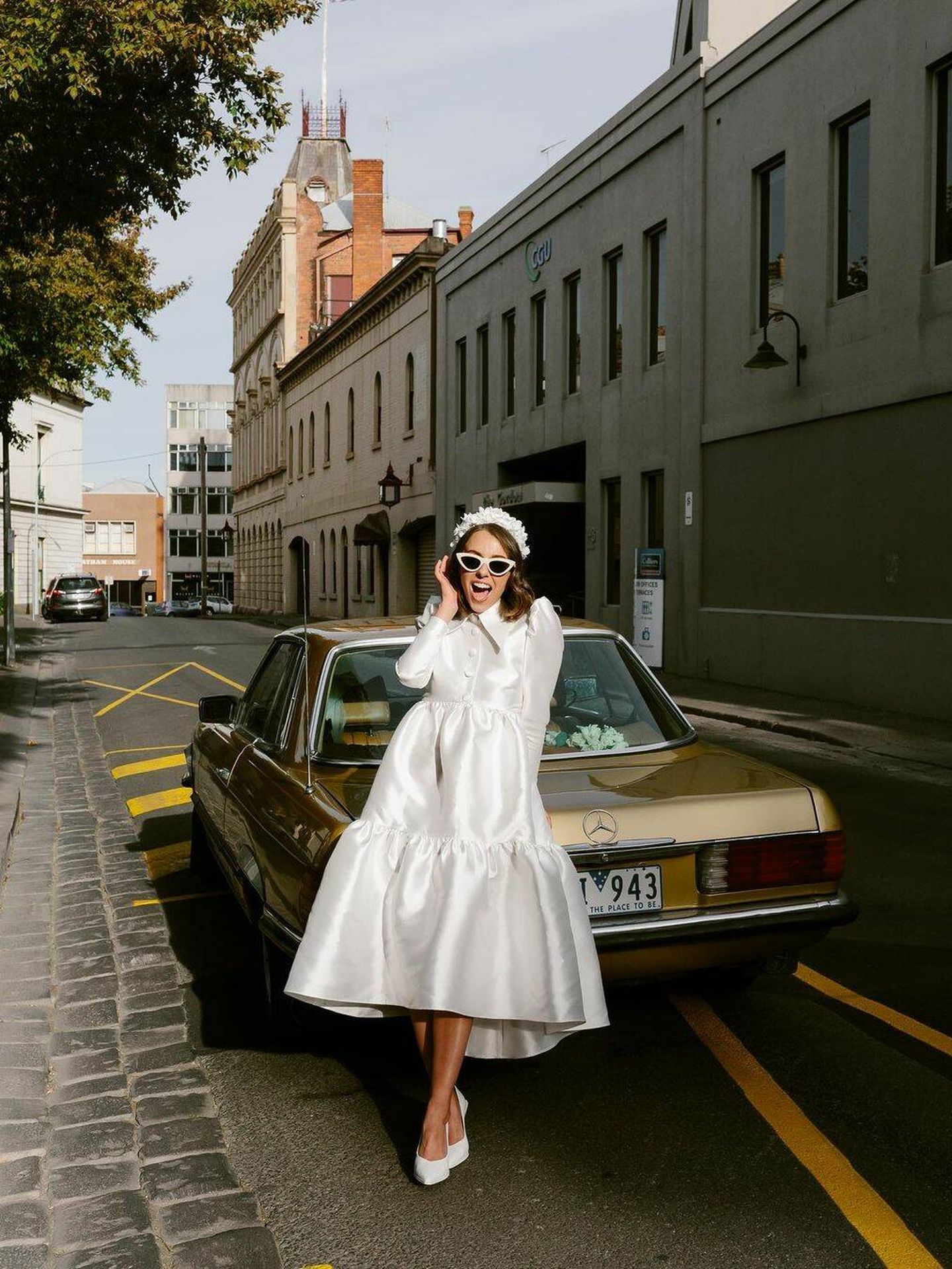Un vestido de novia de Cherubina. (Instagram/@erinandtara)