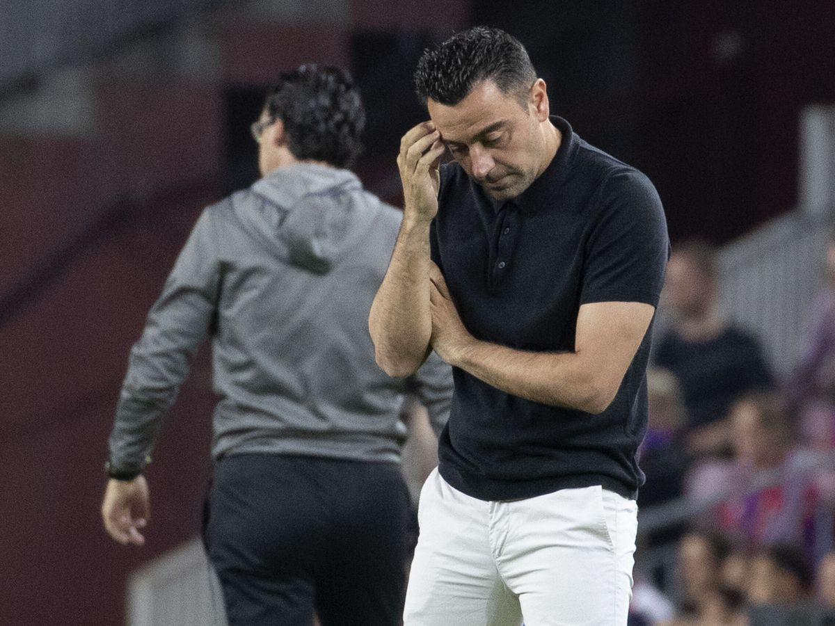 Foto: Xavi, en el último partido de Liga. (EFE/Marta Pérez)