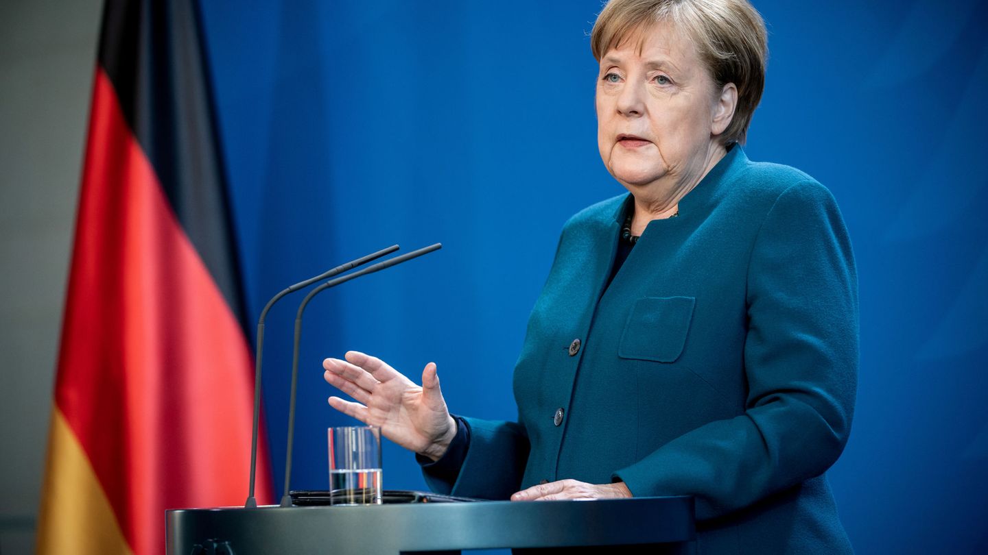 Angela Merkel, canciller alemana, durante una rueda de prensa. (Reuters)