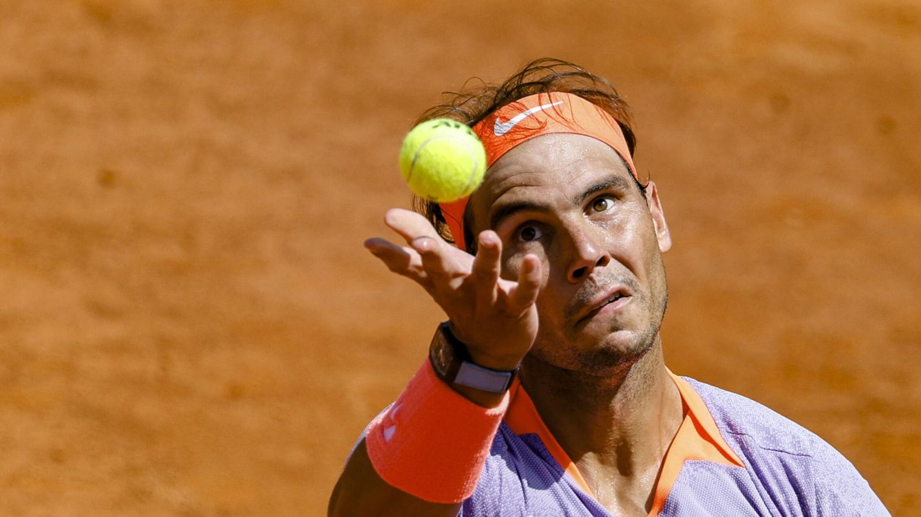 Foto: Hurkacz - Rafa Nadal, ATP de Roma, hoy en directo: partido de tenis del Master 1000 en el Open de Roma y cómo va Nadal EFE FABIO FRUSTACI 