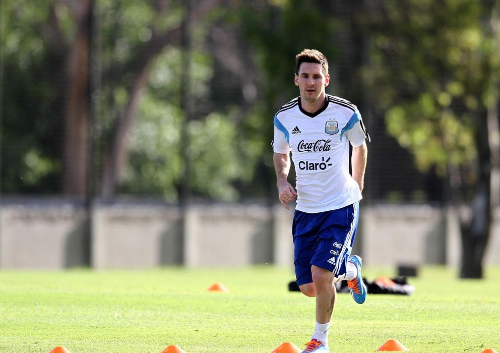 Foto: Leo Messi, durante uno de los entrenamientos que está realizando en Argentina.