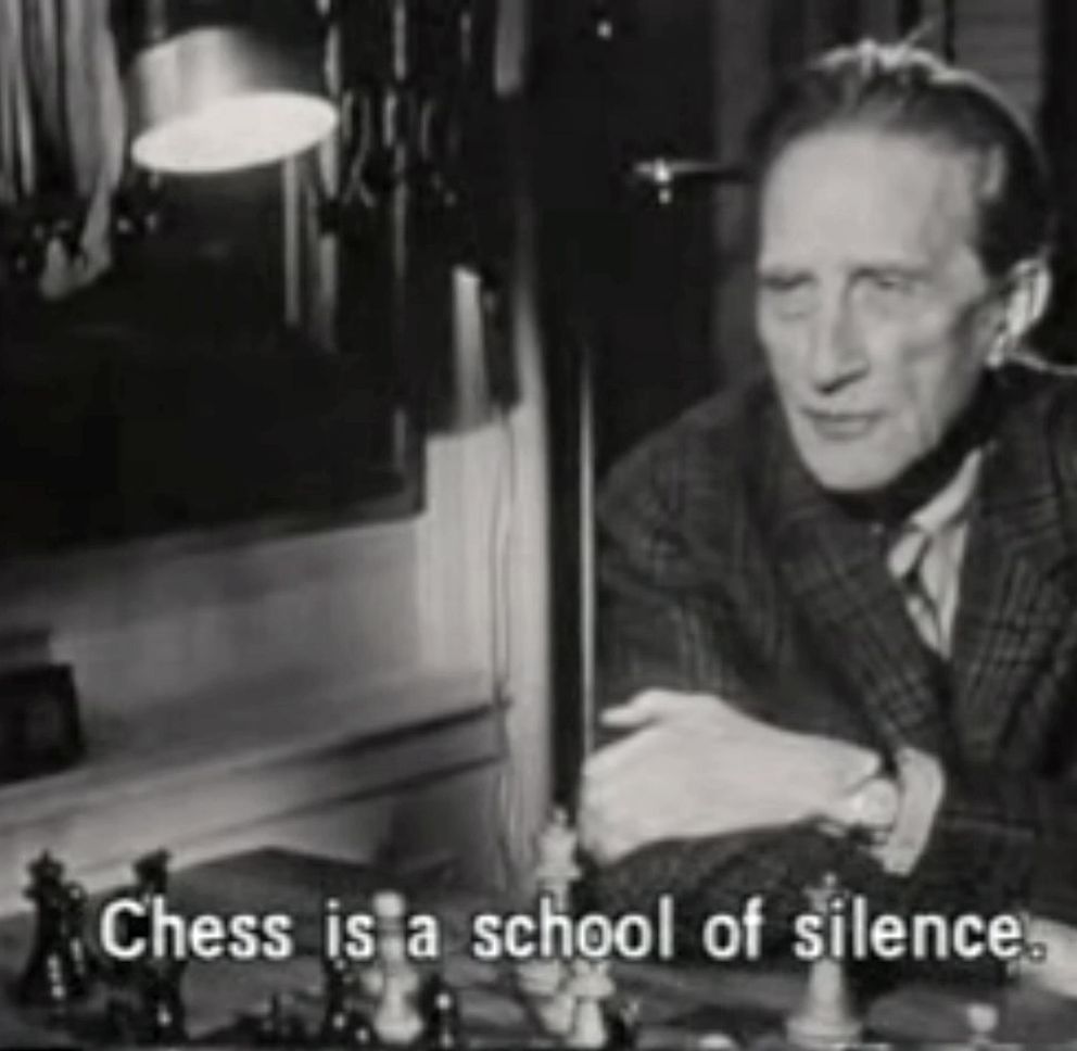 Fotograma del documental 'Jeu d'échecs avec Marcel Duchamp' (Ubu web)