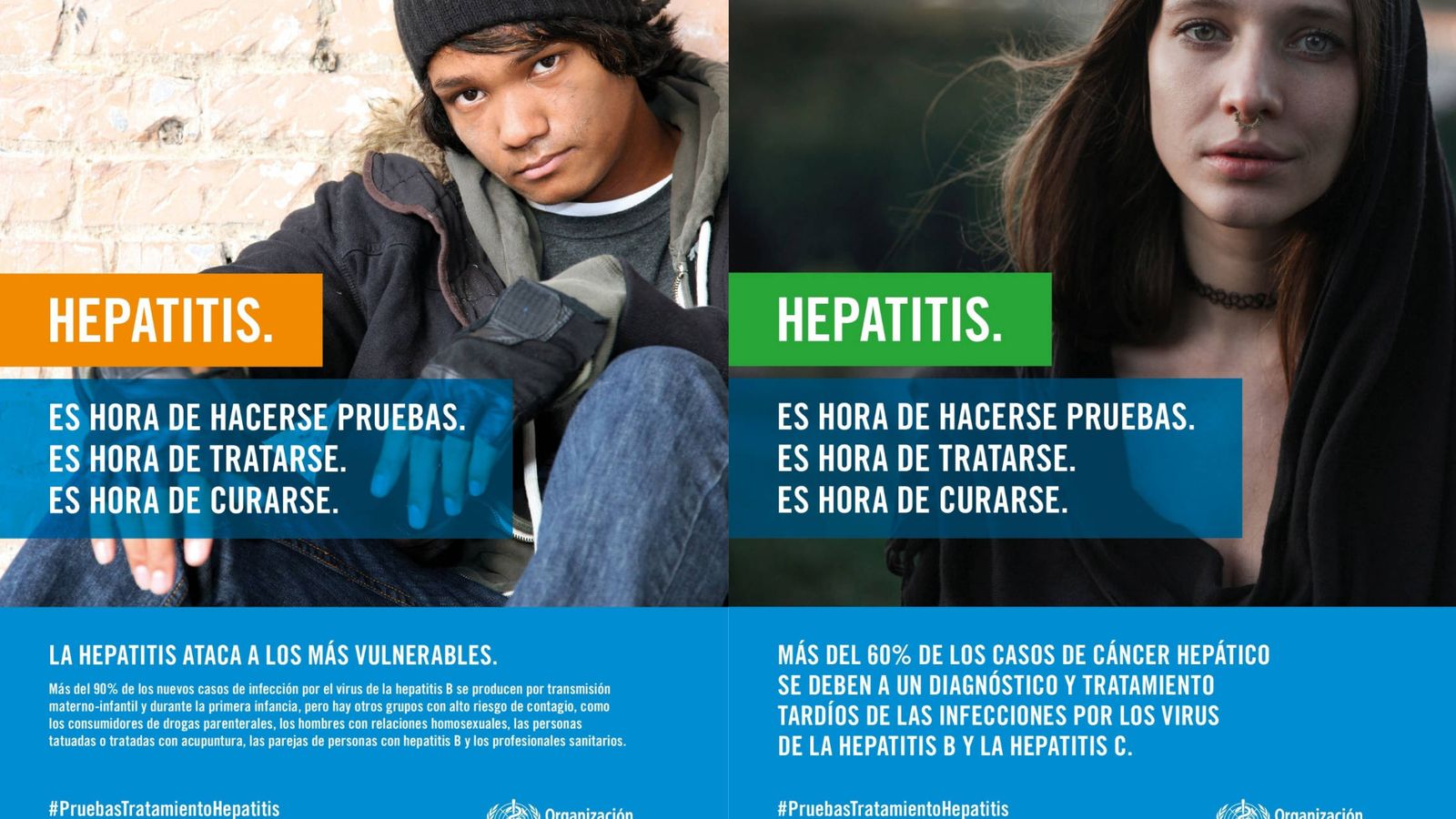 Foto: Carteles de la OMS del Día Mundial contra la Hepatitis | OMS