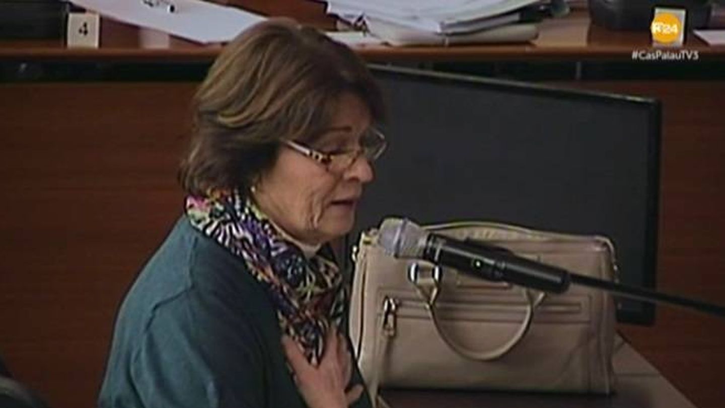 Rosa Garicano, durante su declaración judicial por el caso Palau. (TV3)
