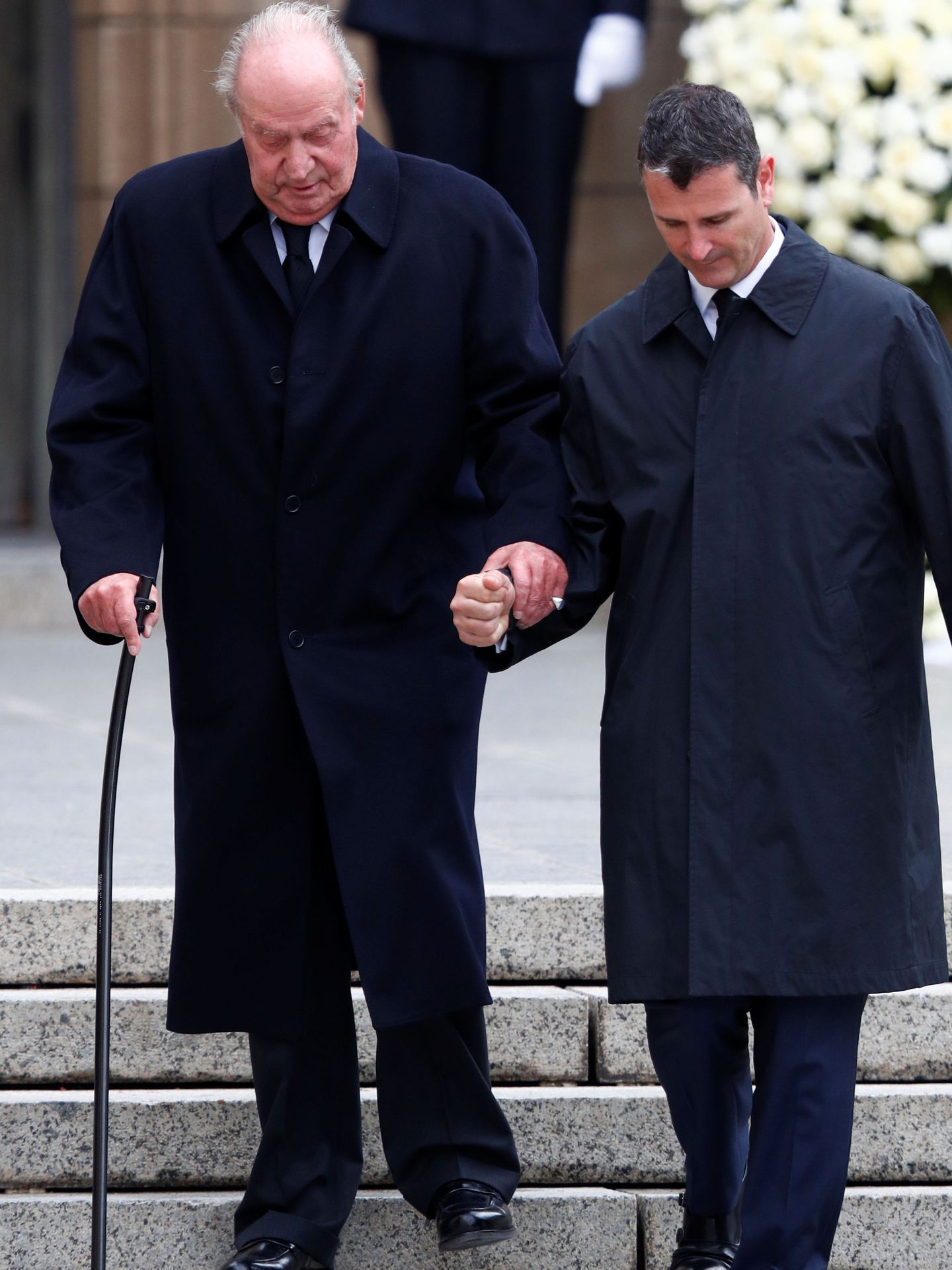 El rey Juan Carlos a su salida de la Catedral de Luemburgo. (Reuters)