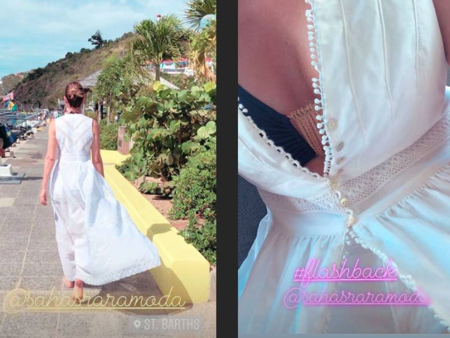 El look de Mar Flores al detalle en dos stories que la diseñadora ha subido a su perfil. (Instagram)