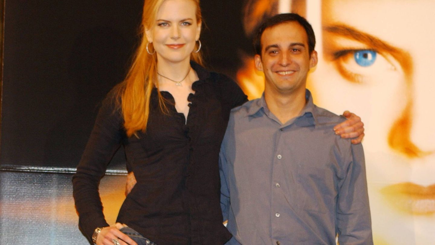 Nicole Kidman y Alejandro Amenábar, en la presentación en Madrid de 'Los otros'. (Getty/Carlos Álvarez)