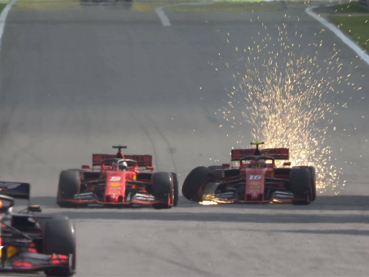 Foto: El incidente entre Vettel y Leclerc en Brasil fue el cénit del duelo entre ambos en otro año sin títulos para Ferrari (EFE)