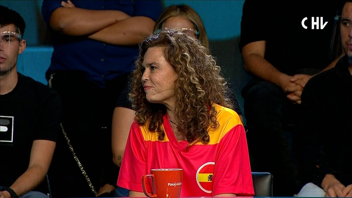 Marta Terrasa, en su último programa en el 'Mundial de Pasapalabra'. (Chilevisión)