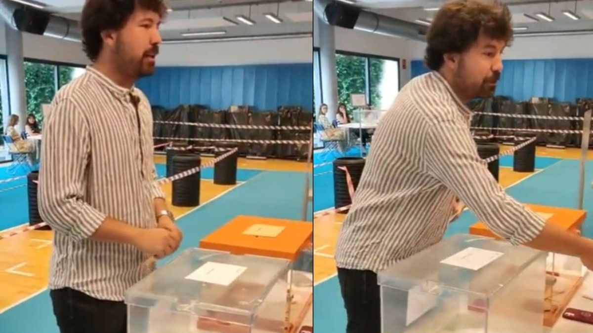 Un votante rompe la papeleta enfrente de la mesa electoral: "No puedo elegir a mi presidente del Gobierno"