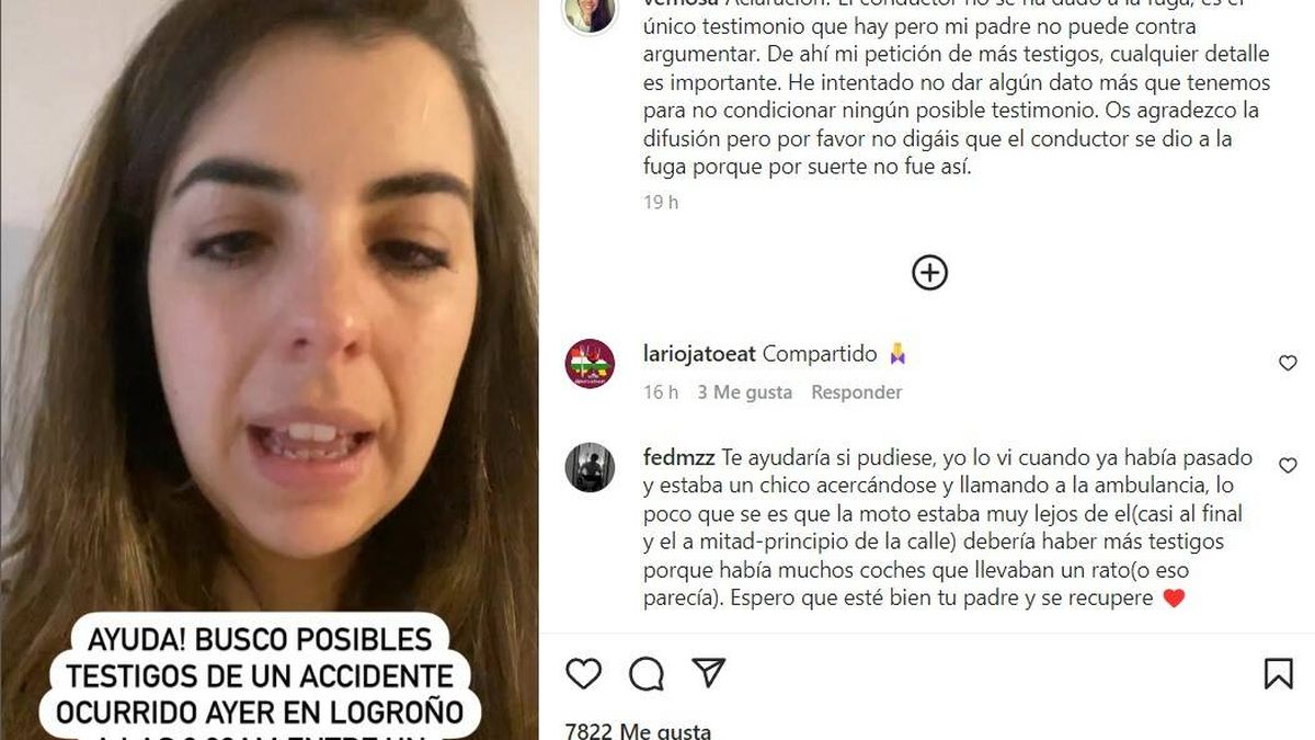 Una joven de Logroño pide colaboración ciudadana para esclarecer el accidente de su padre