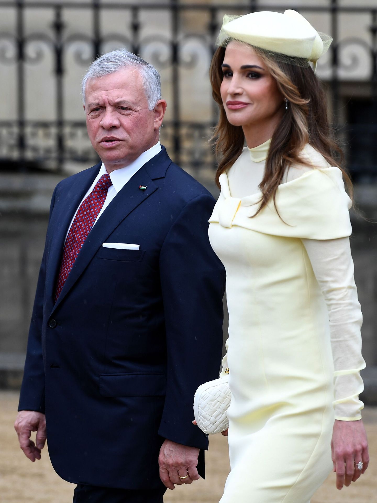 Rania de Jordania y Abdalá II, en la coronación de Carlos III. (EFE)