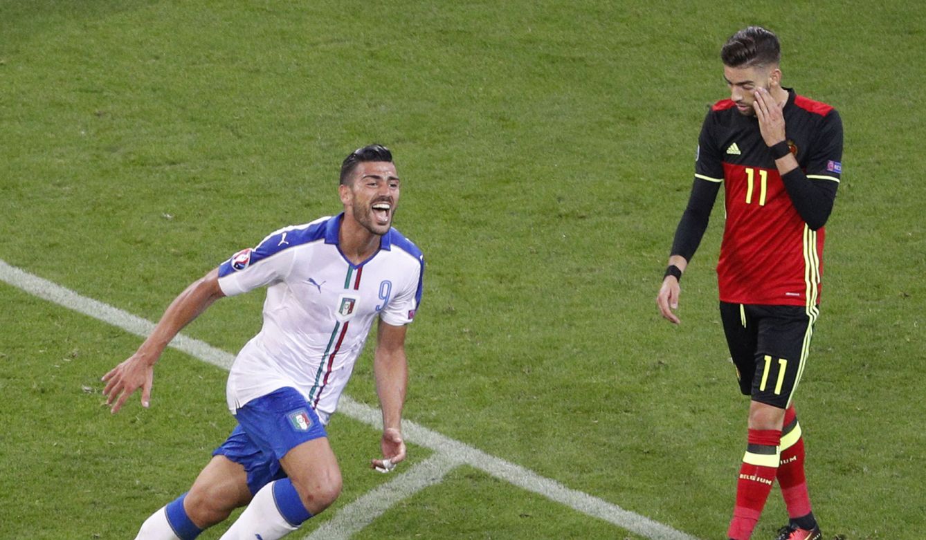 Graziano Pelle celebra el gol marcado ante Bélgica (Reuters)