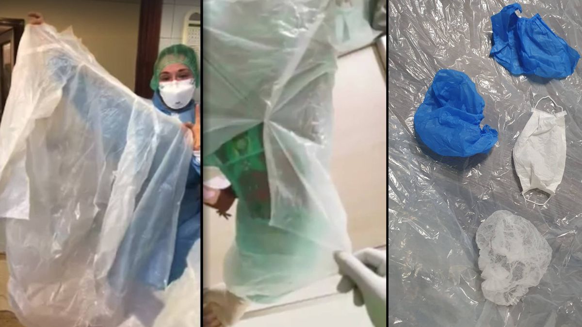 Batas que se rompen y mascarillas de papel contra el virus: las enfermeras estallan