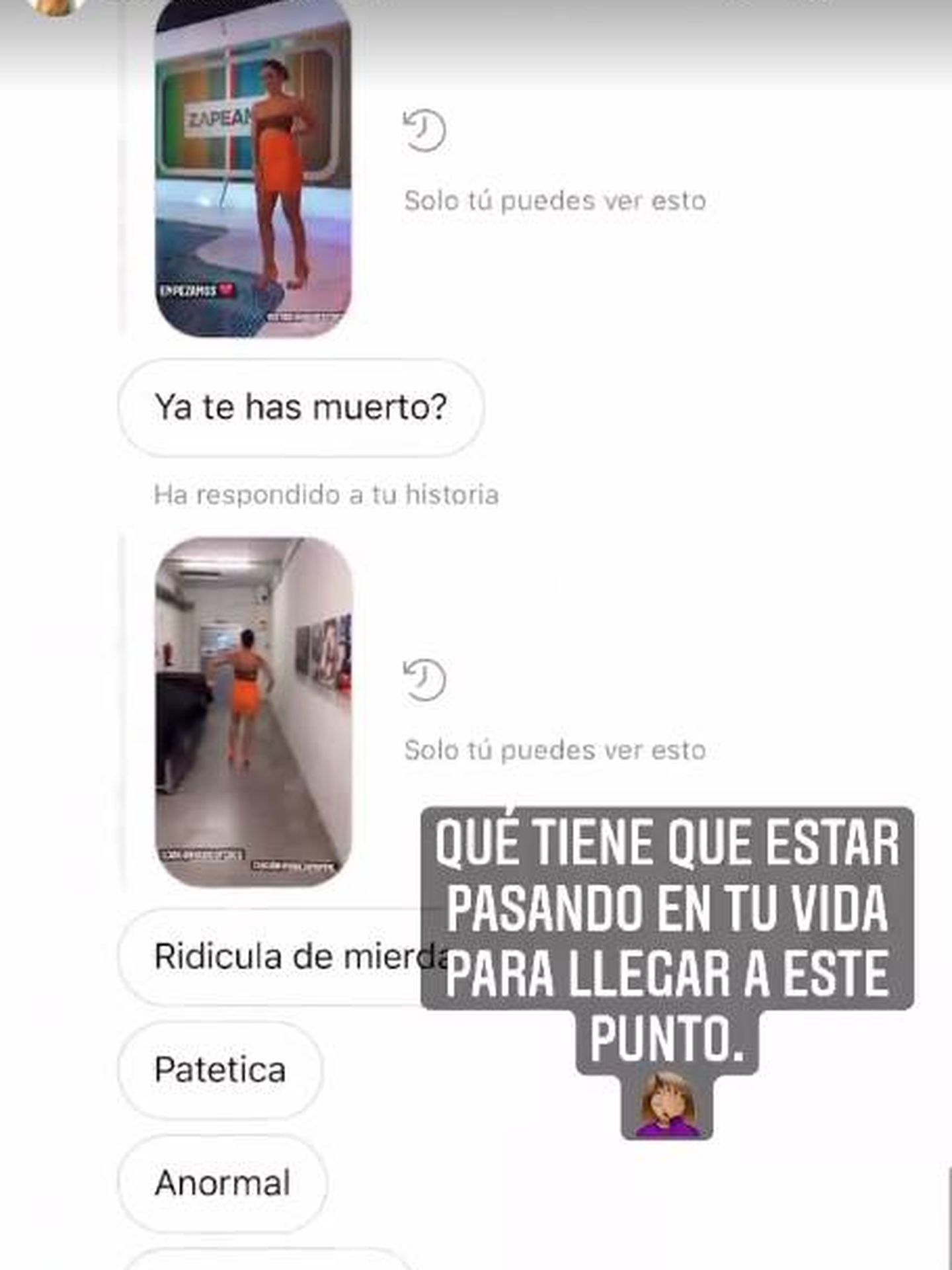 Cristina denuncia a sus haters. (Instagram @cristipedroche)