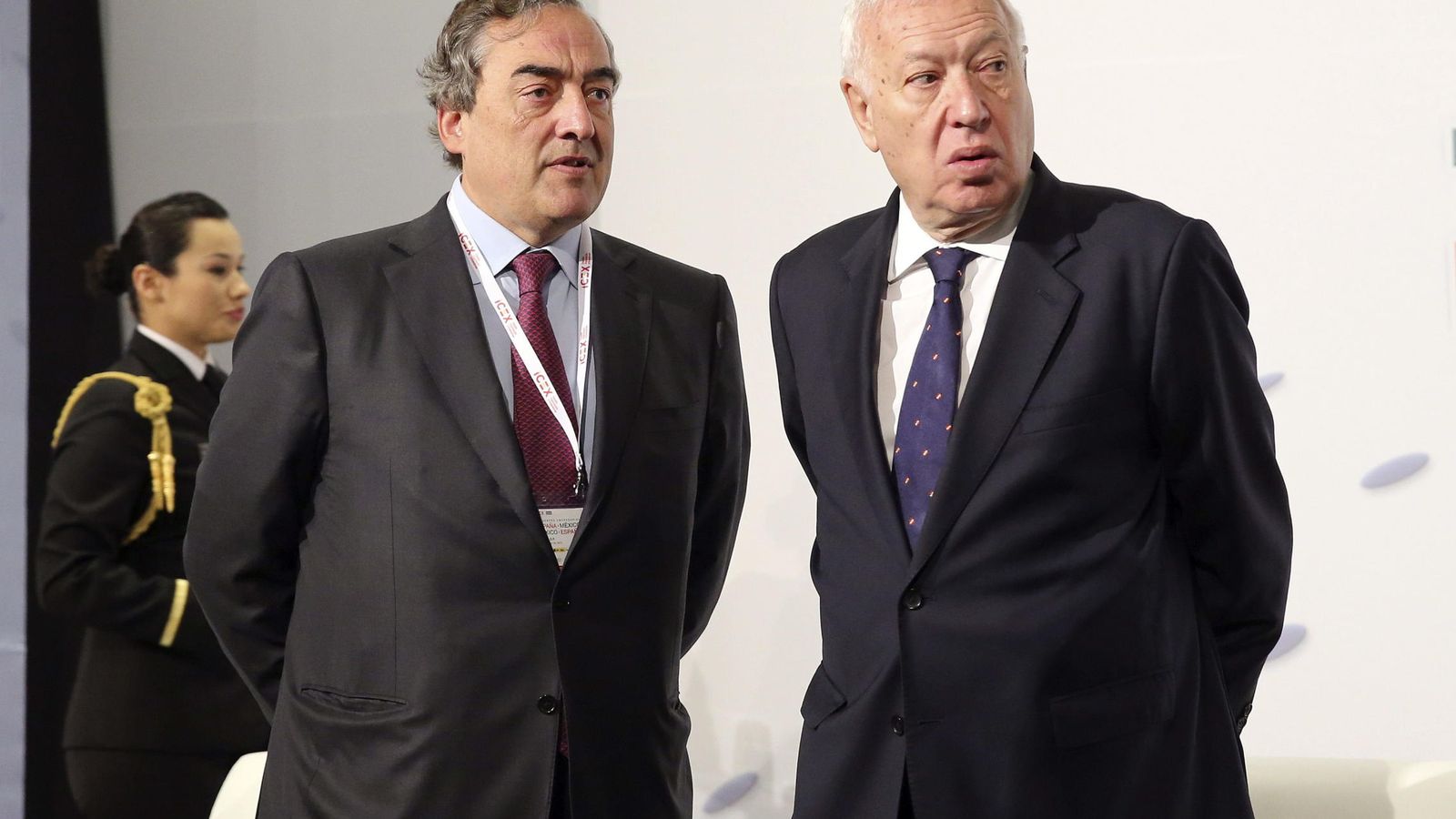 Foto: Juan Rosell, junto al ministro de Exteriores, José Manuel García-Margallo. (EFE)