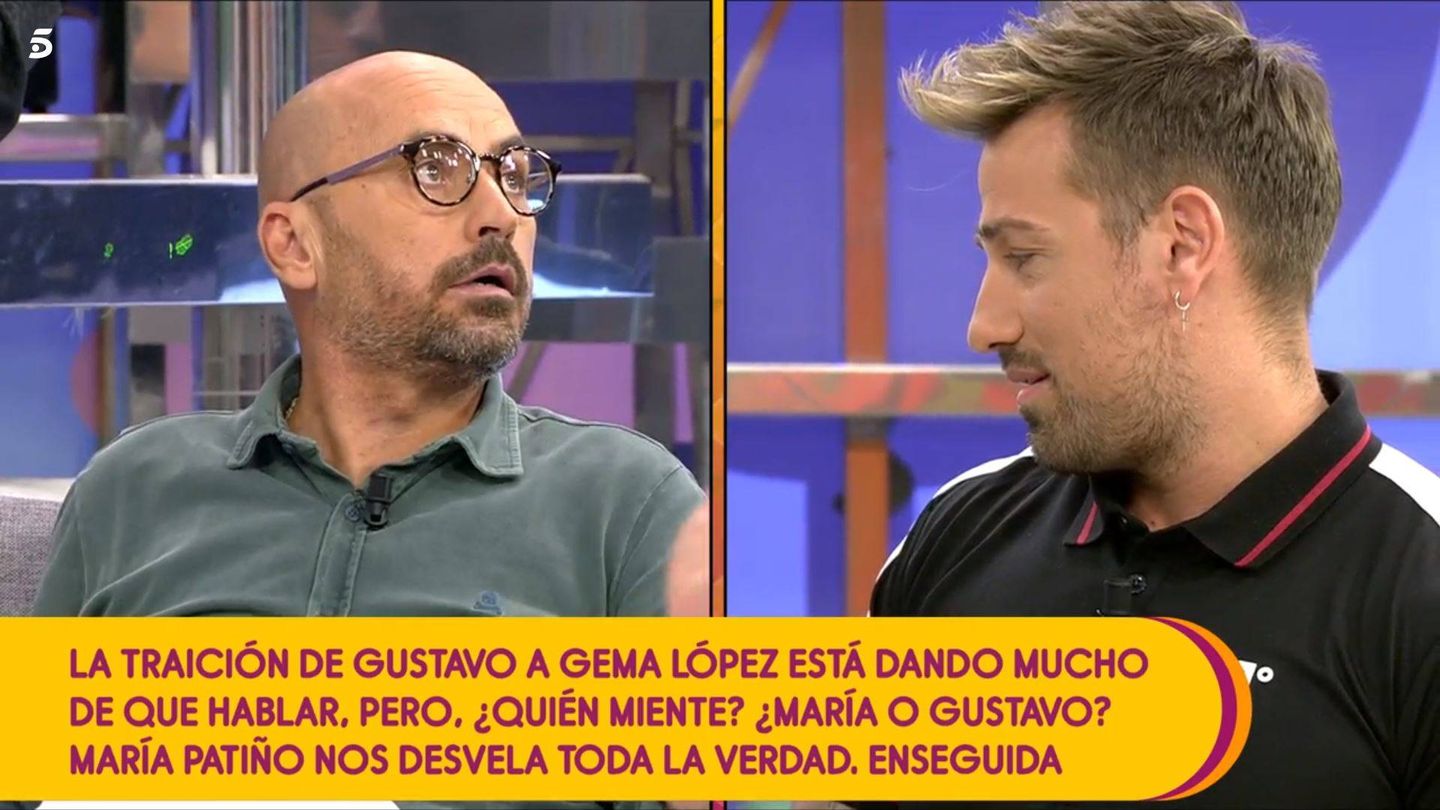 Diego Arrabal y Rafa Mora en 'Sálvame'. (Mediaset España)