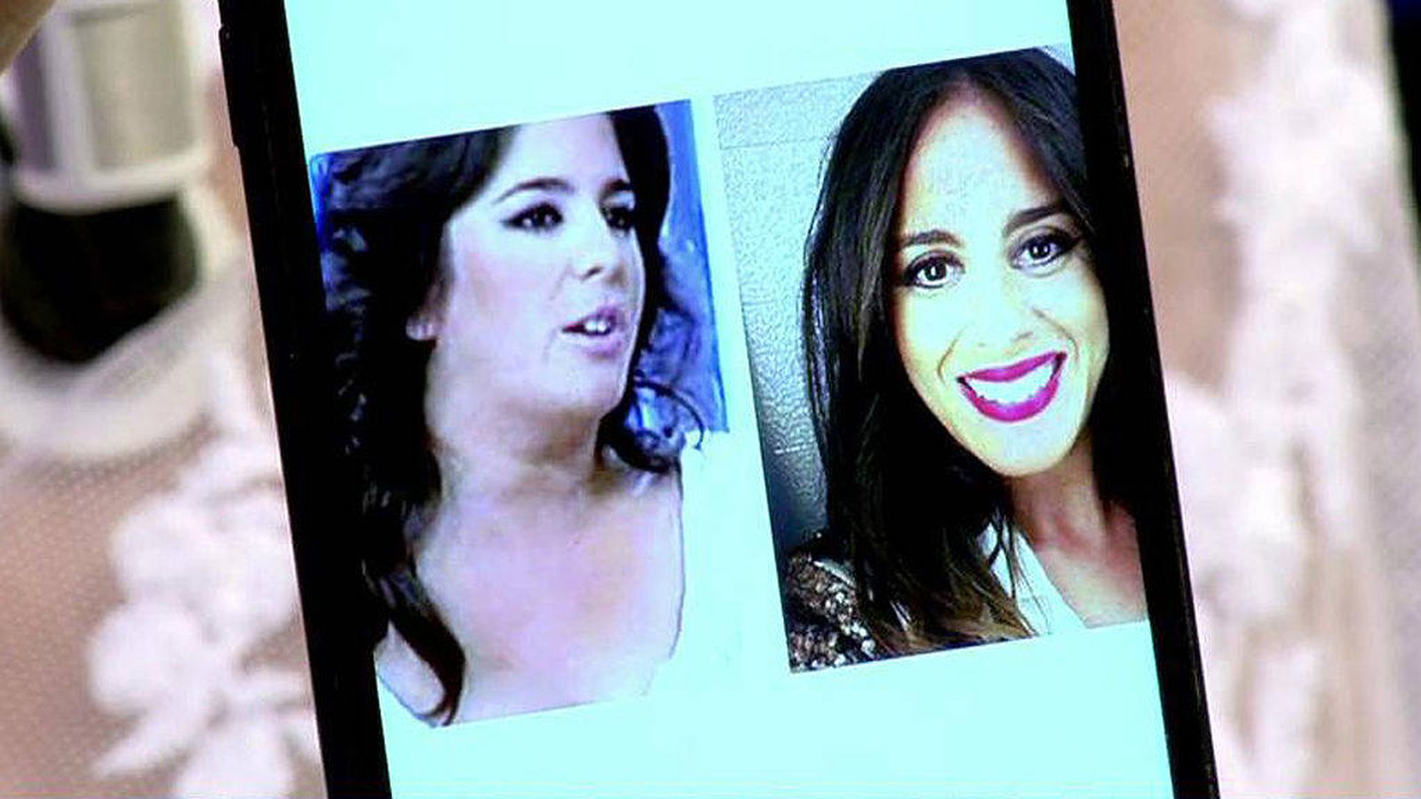 Foto: Anabel Pantoja, en TV antes y después de su cambio físico.