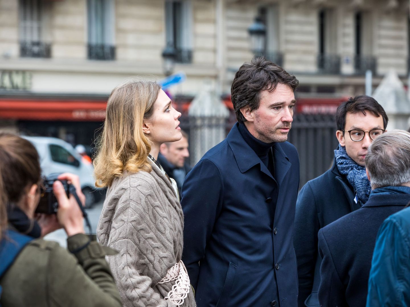 Antoine Arnault, CEO de Berluti, y Natalia Vodianova, tras el incendio de Notre-Dame de París. (Reuters)