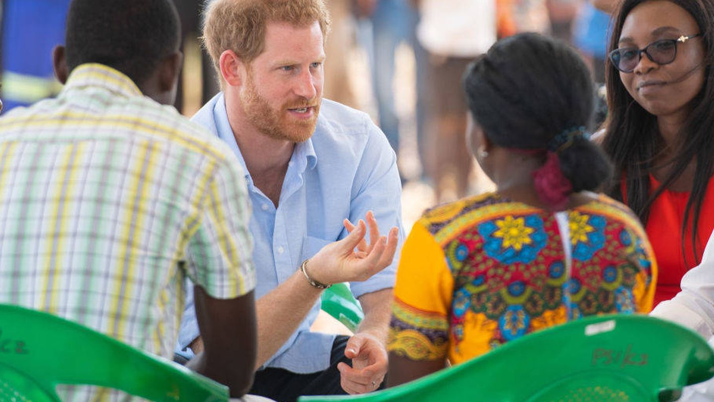 El príncipe Harry, en su acto oficial en Malaui en octubre de 2019. (Getty)