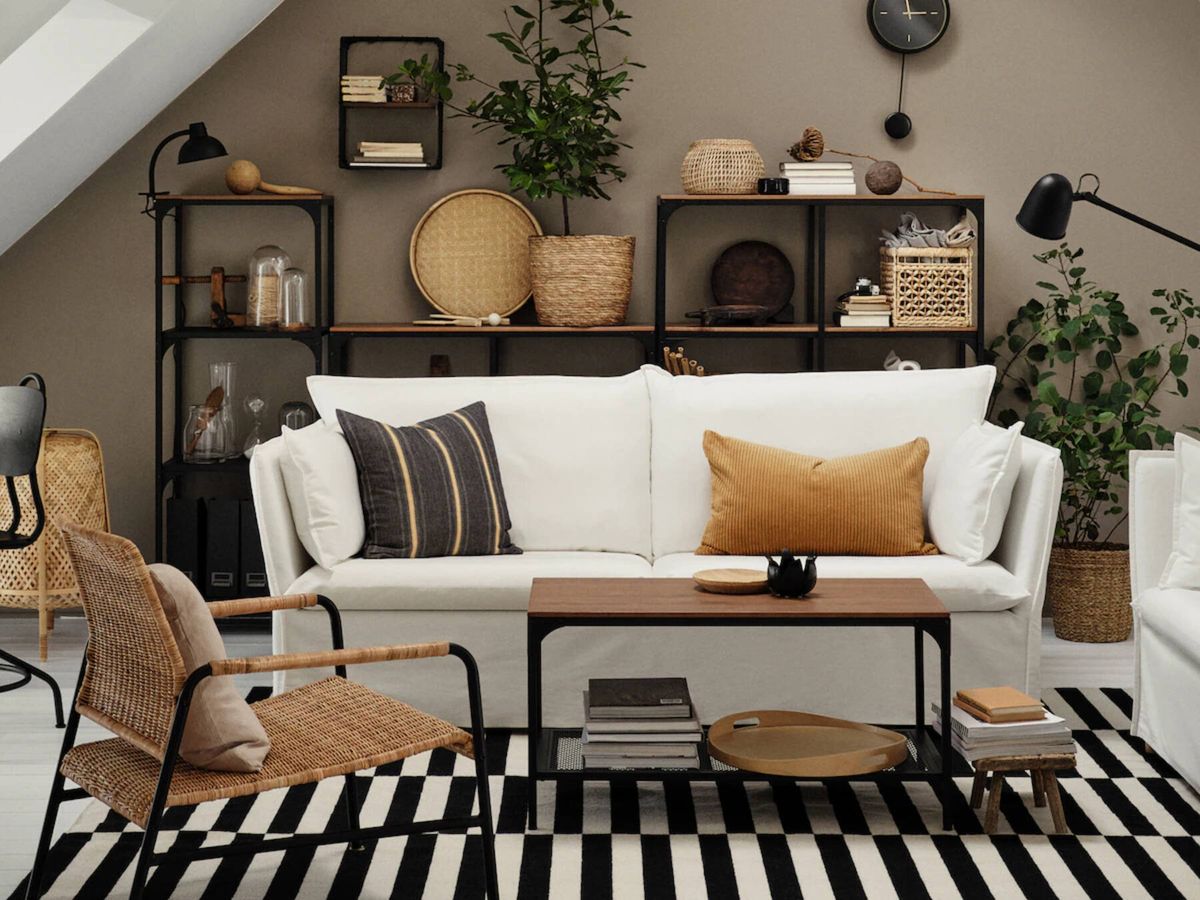 Foto: Tres sofás y tres complementos extra para decorar tres salones. (Cortesía/Ikea)