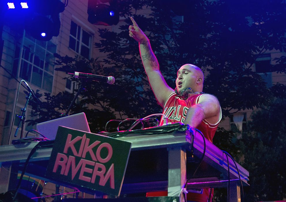 Foto: Kiko Rivera en las fiestas del Orgullo Gay en Madrid el pasado mes de julio. (I.C.)