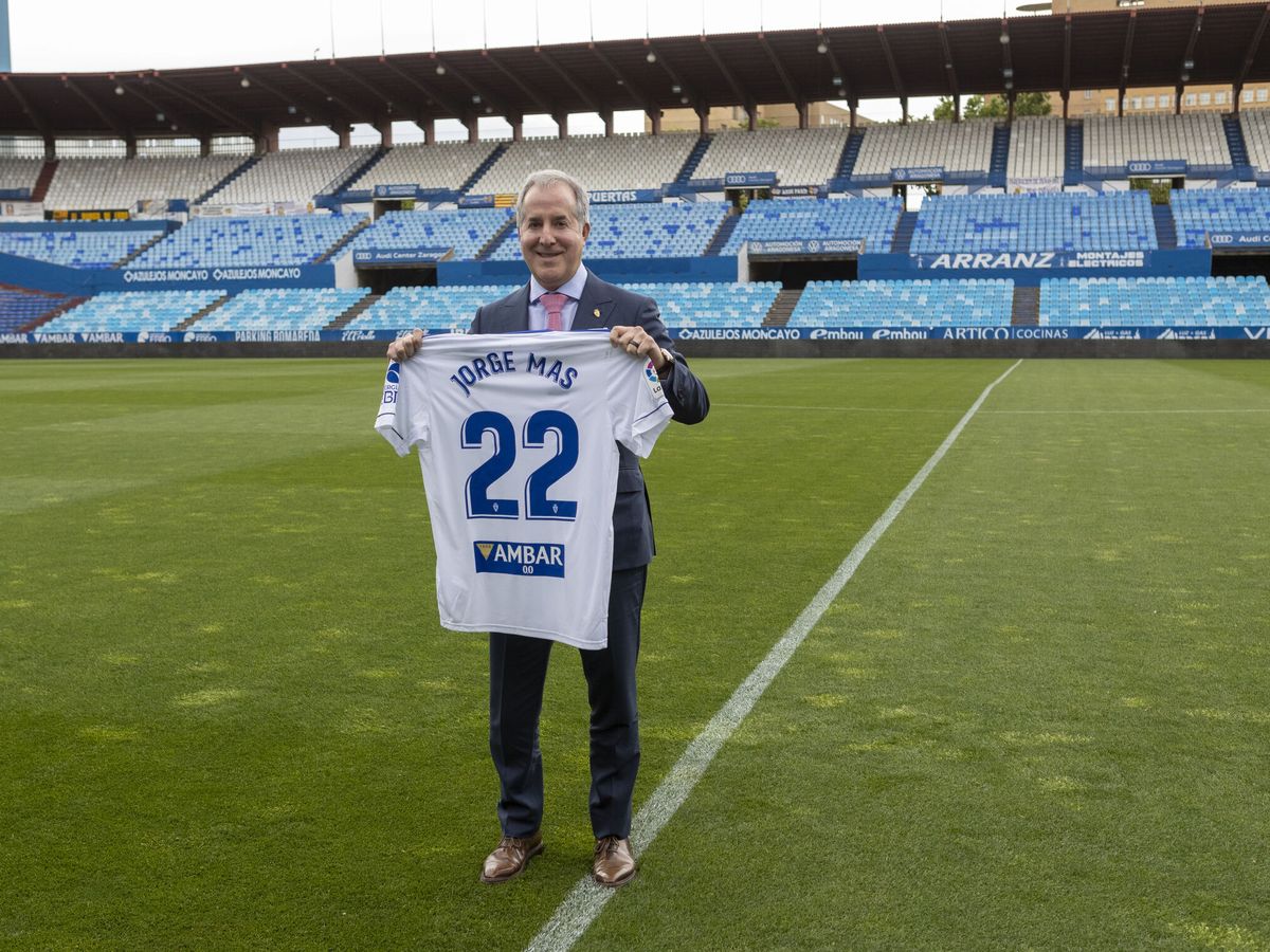 Foto: Jorge mas santos, presidente del Real Zaragoza. EFE Javier Belver