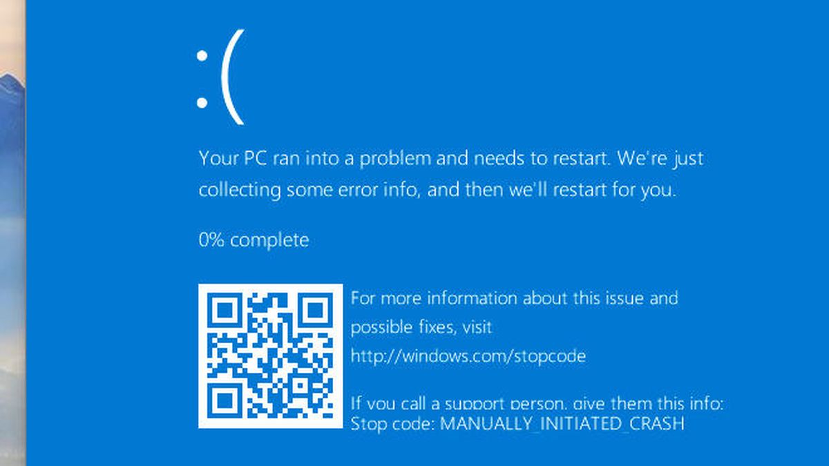Windows 10 muestra códigos QR en sus 'pantallazos azules' (y es una terrible idea)