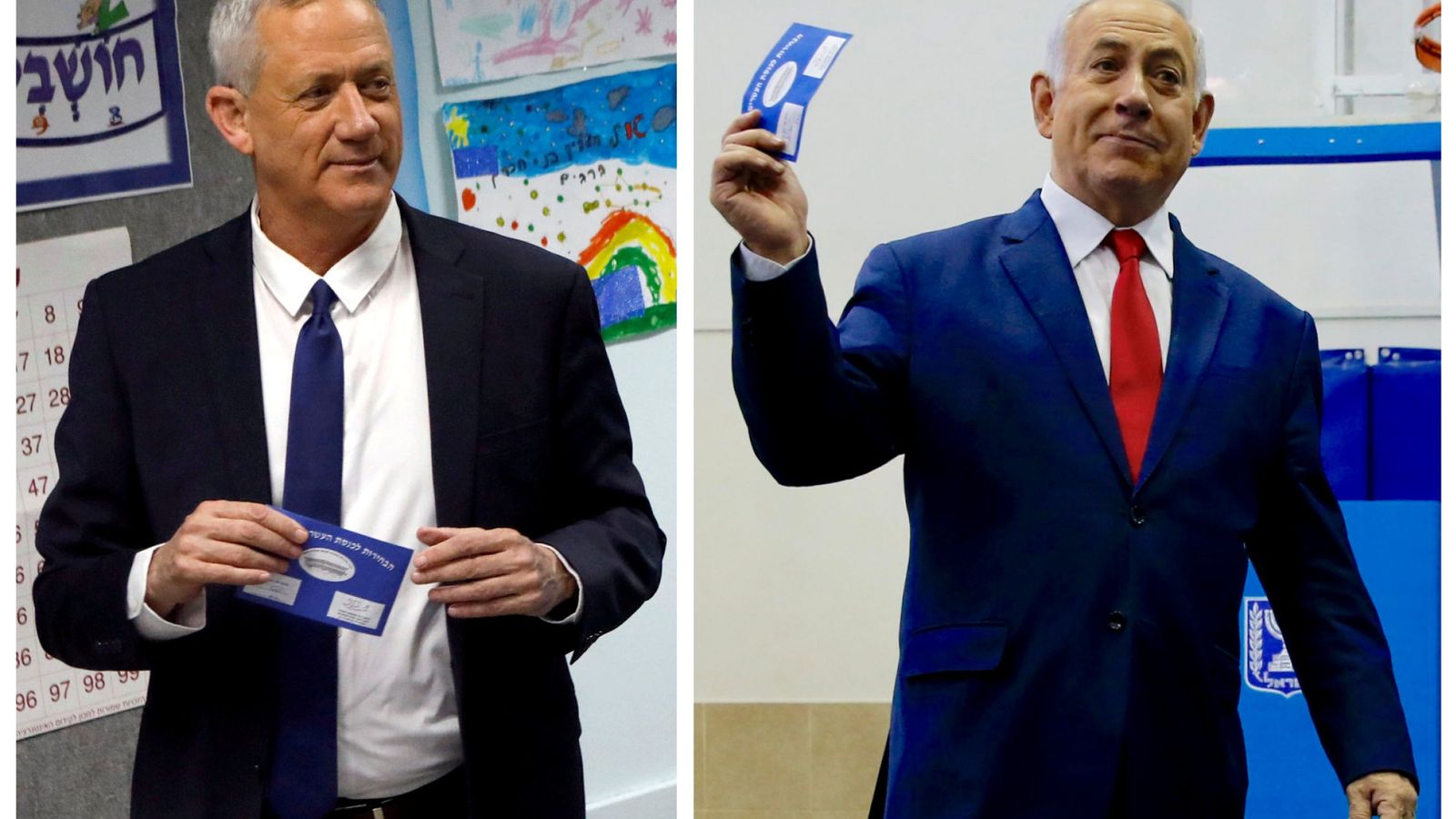 Foto: Benny Gantz y Benjamin Netanyahu. (Reuters)