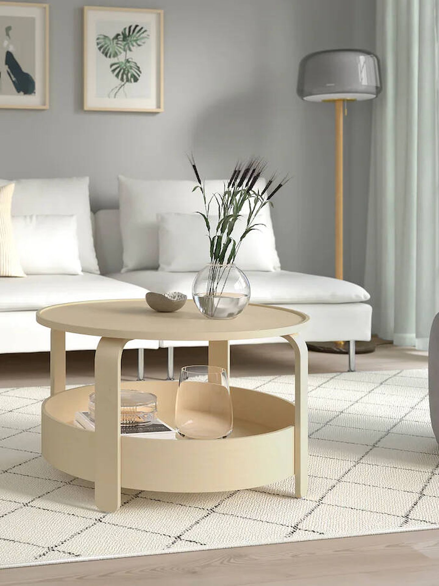 Salón ordenado con estos muebles de Ikea. (Cortesía/Ikea)