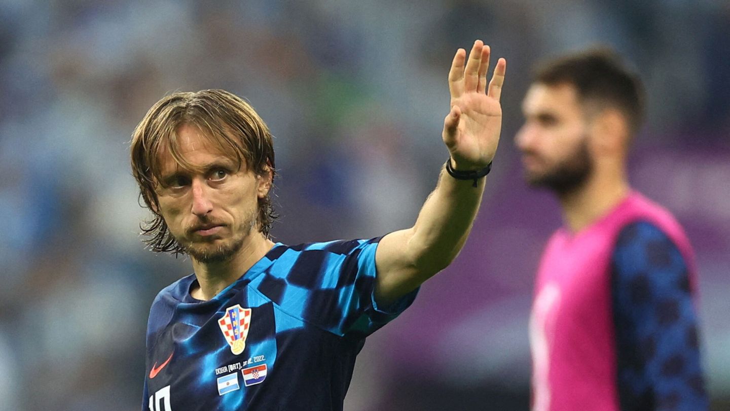 La decepción de Modric tras perder contra Argentina. (Reuters/Vincent West)