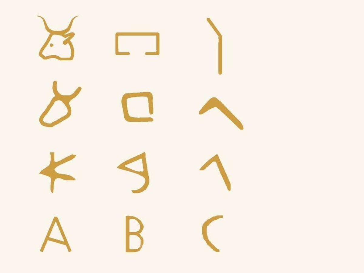 Foto: Detalle de 'Il dono di Cadmo' sobre los orígenes de nuestro alfabeto.