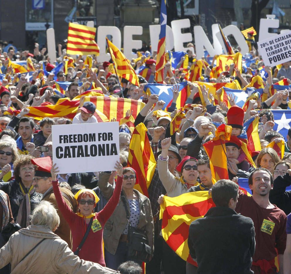 Acto en favor de la independencia de Cataluña