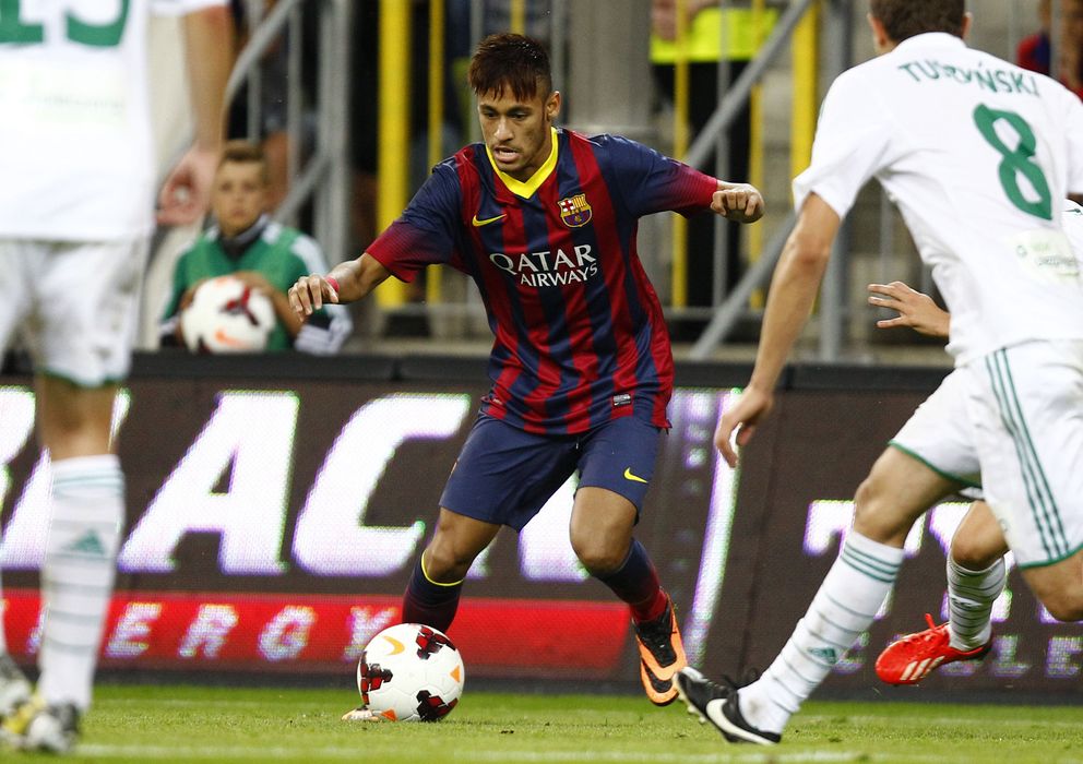 Foto: Neymar ante el Lechia Gdansk (Reuters).