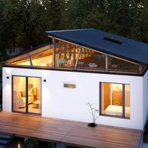 Foto: La casa prefabricada de 98 m² pensada para vivir que vende Amazon incluye con dos dormitorios, salón y una buhardilla. (Amazon)