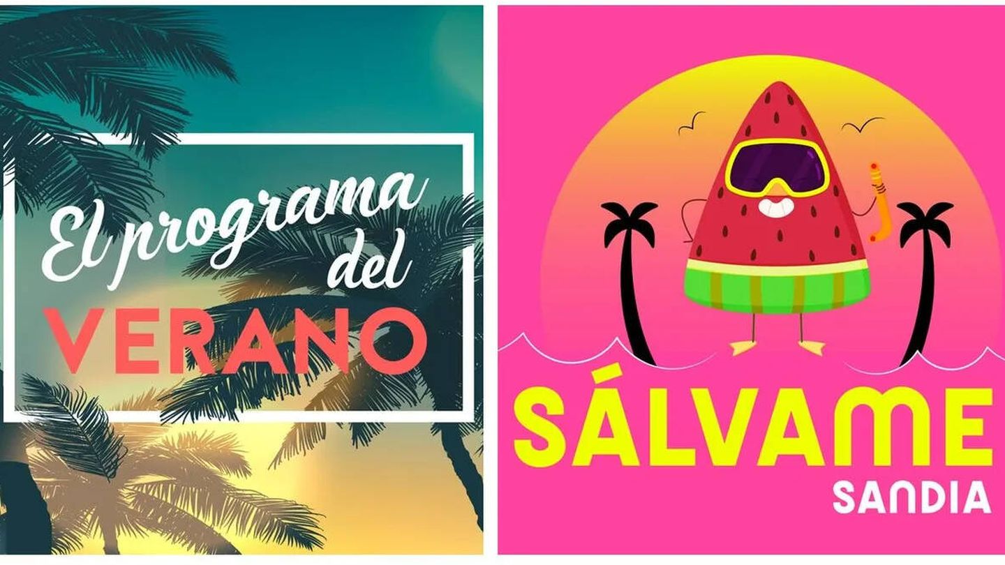 Logos de 'El programa del verano' y 'Sálvame sandía'. (Telecinco)