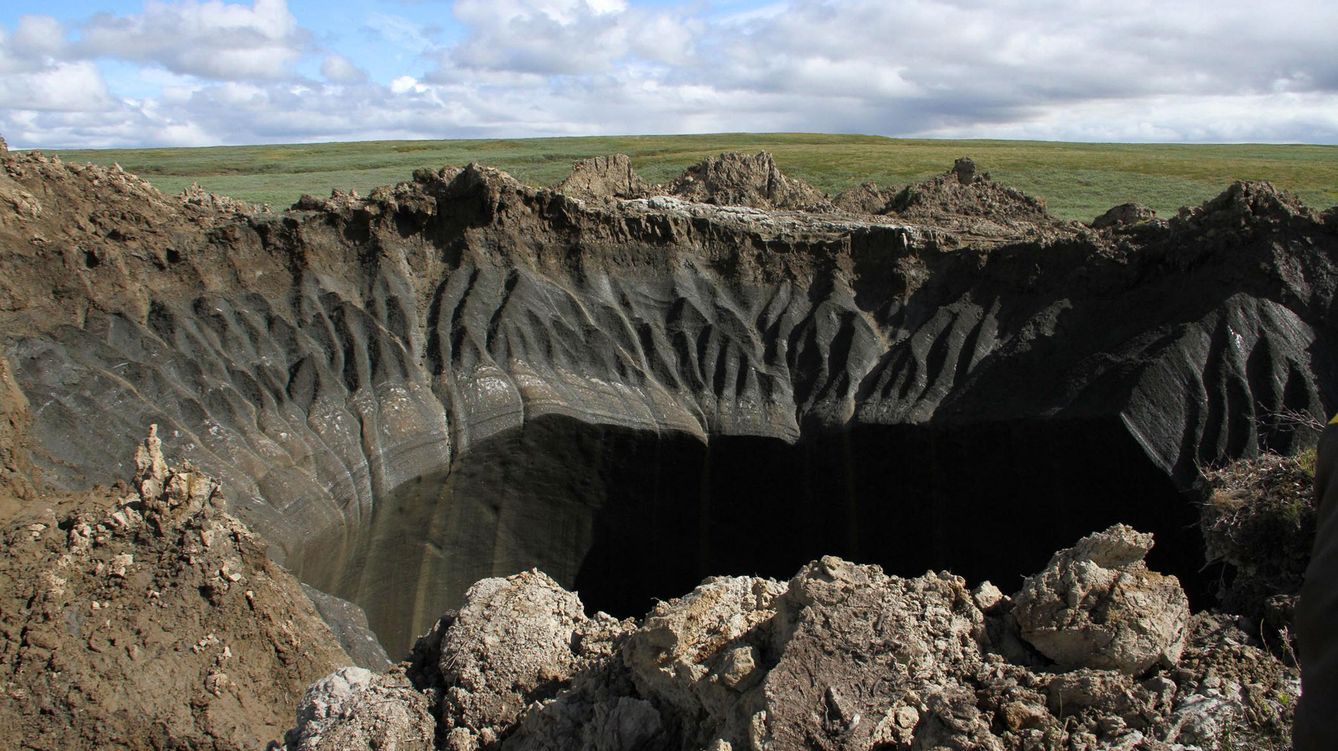 Foto: El cráter de la península de Yamal que apareció en 2014