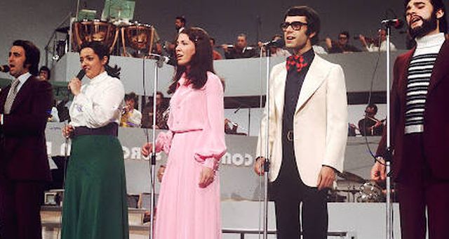 Mocedades, en el Festival de Eurovisión de 1973. (RTVE)