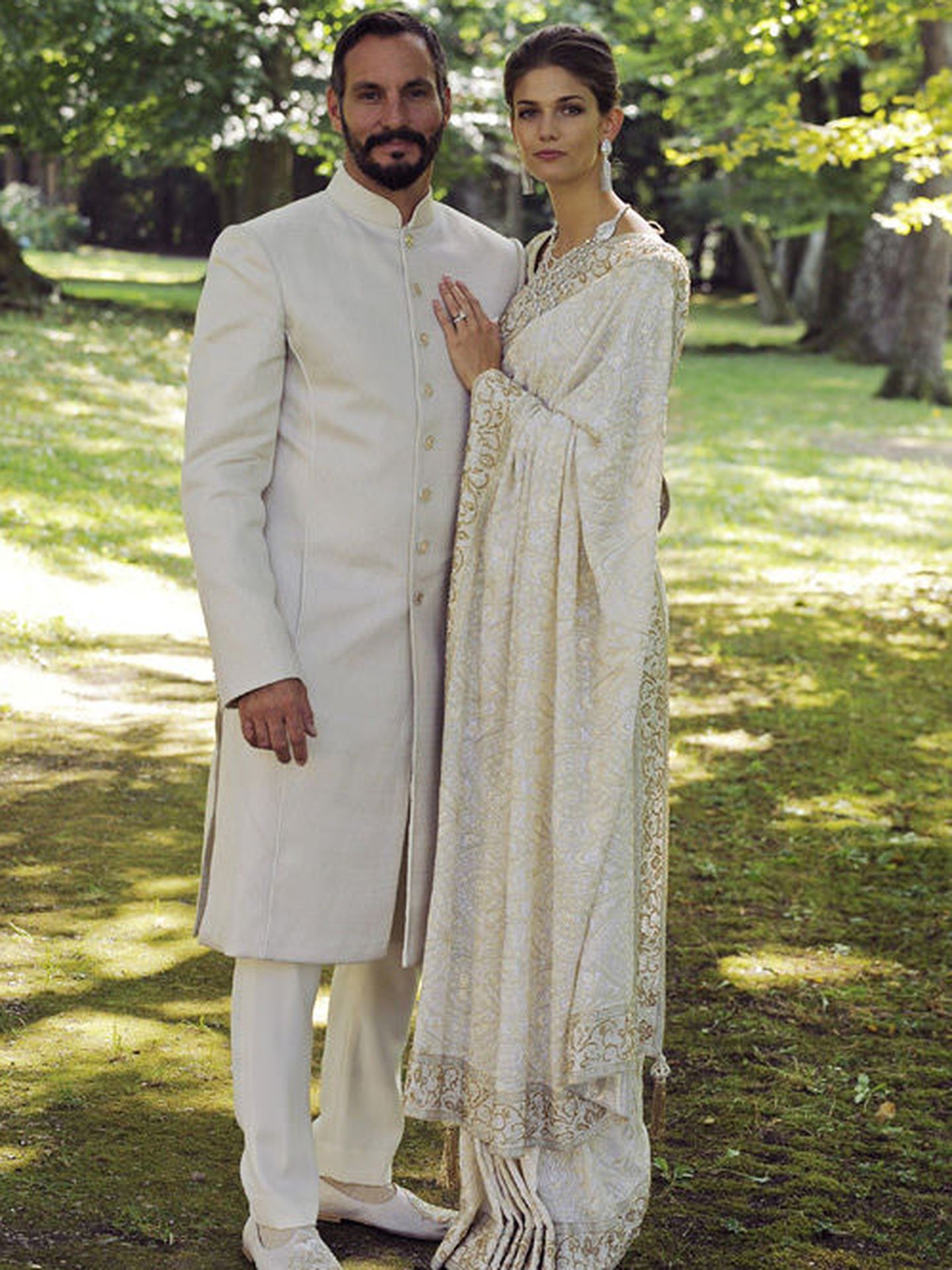 Rahim Aga Khan y Kendra Spears, en una imagen de su boda facilitada por la familia.