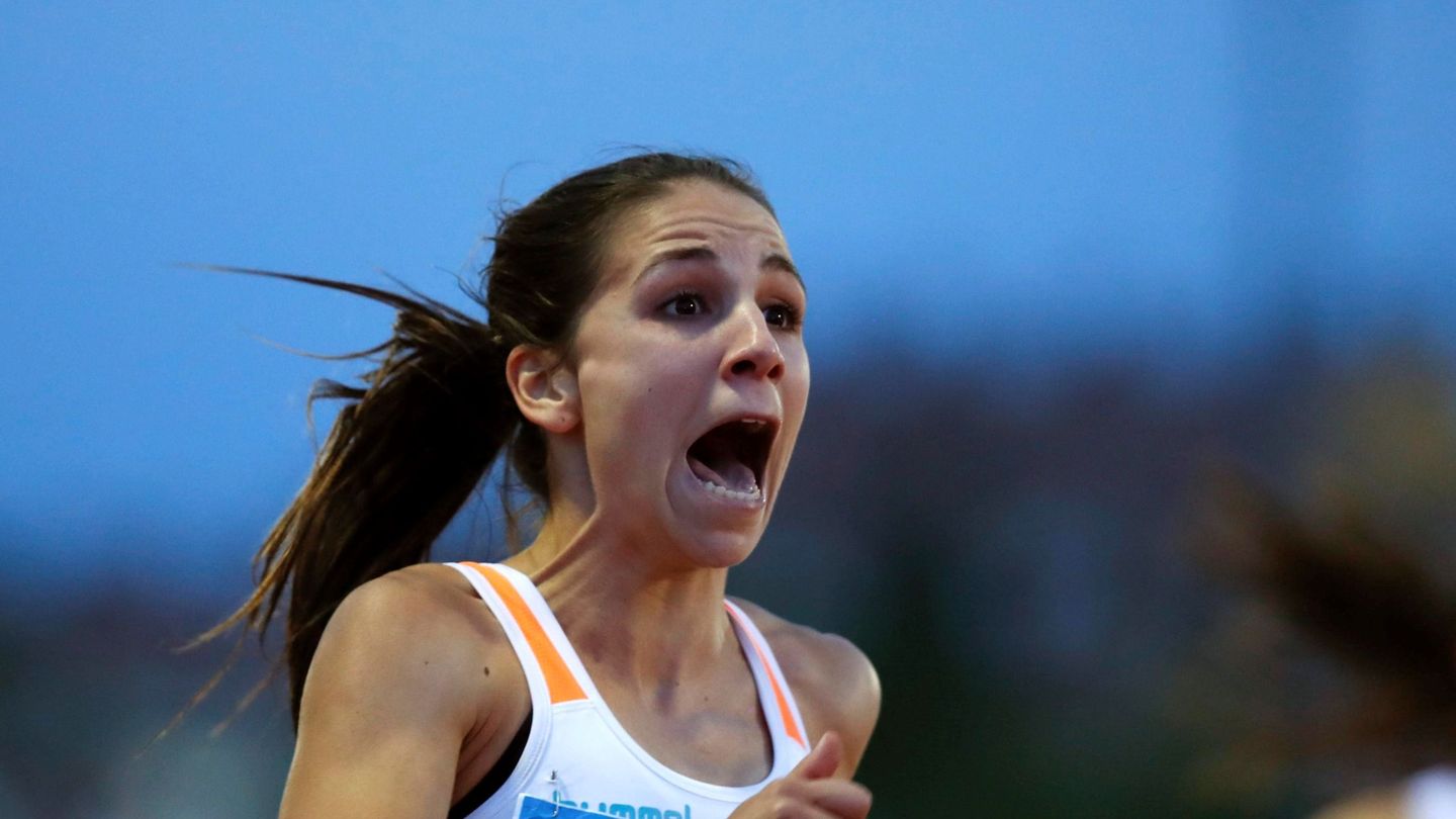 Maribel Pérez, en el Campeonato de España de atletismo. (EFE/Javier López)