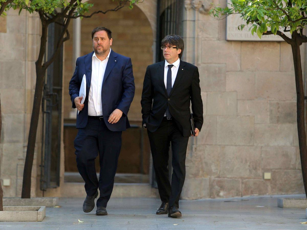 Foto: Carles Puigdemont y Oriol Junqueras.