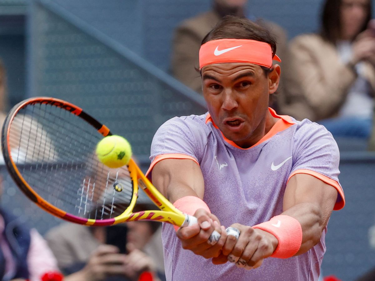 Foto: Nadal, en su debut en el Mutua Madrid Open. (EFE/Juanjo Martín)