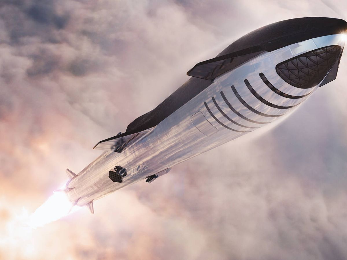 Foto: El modelo Super Heavy Starship. (SpaceX)