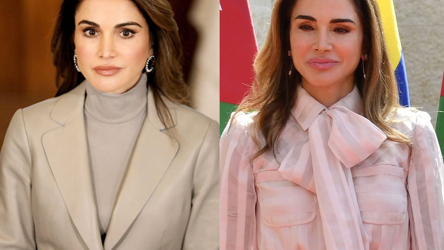  Rania en marzo y ahora. (Cordon Press)