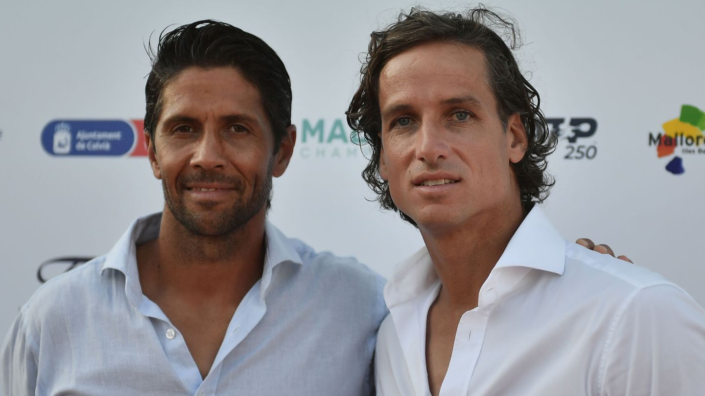 Los tenistas Fernando Verdasco y Feliciano López, en la gala del torneo de tenis Mallorca Championships. (EFE/Miquel A. Borrás)