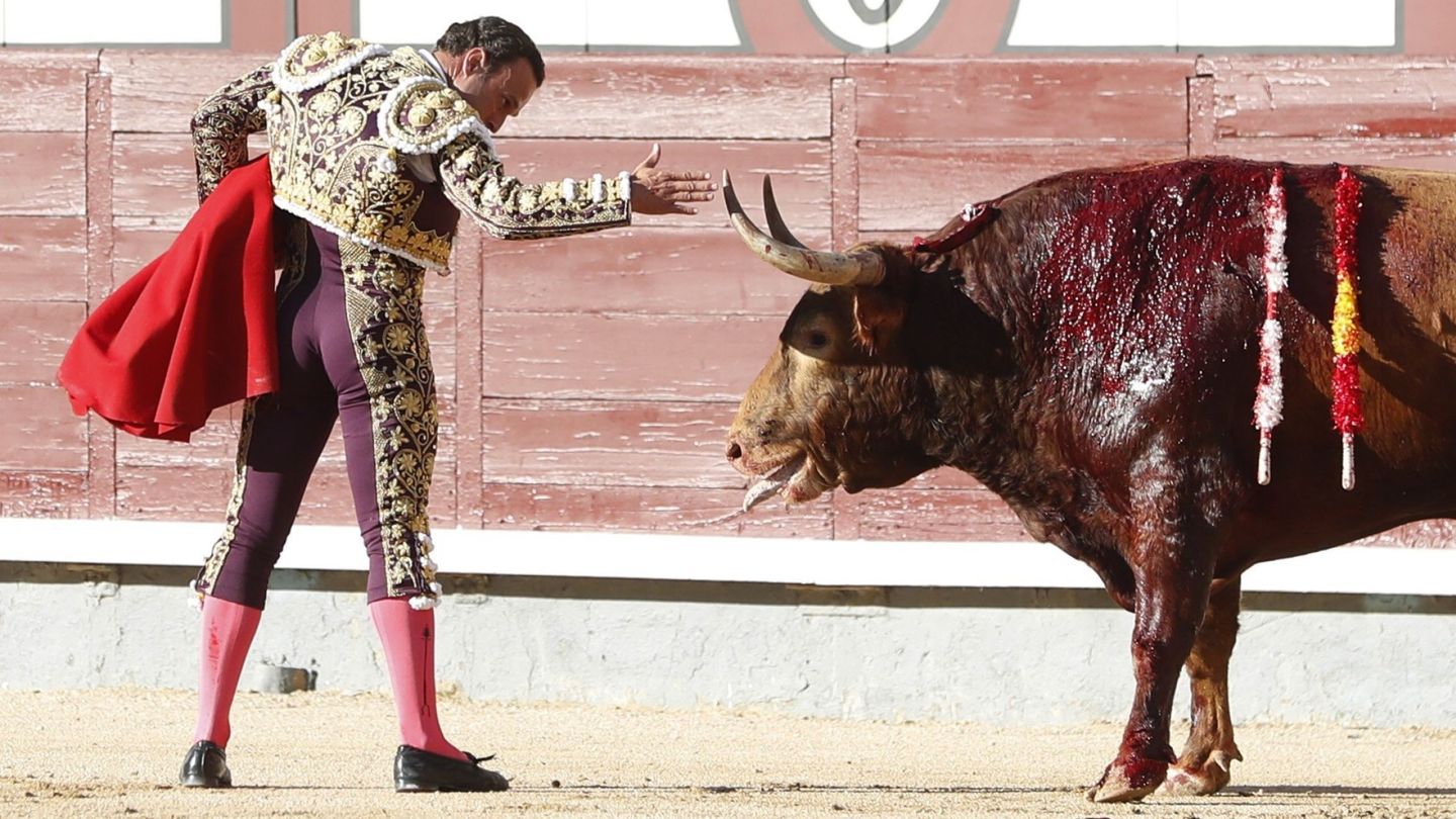 El diestro Antonio Ferrera, con su primer toro. (EFE)