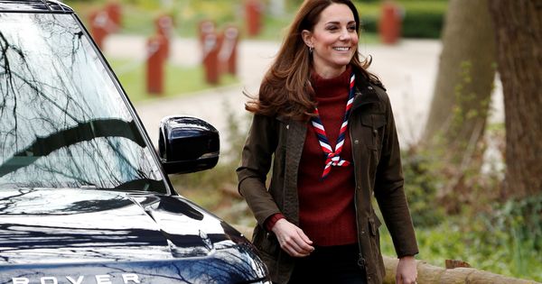 Foto: Kate Middleton llegando a Gilwell Park para el acto. (Reuters)