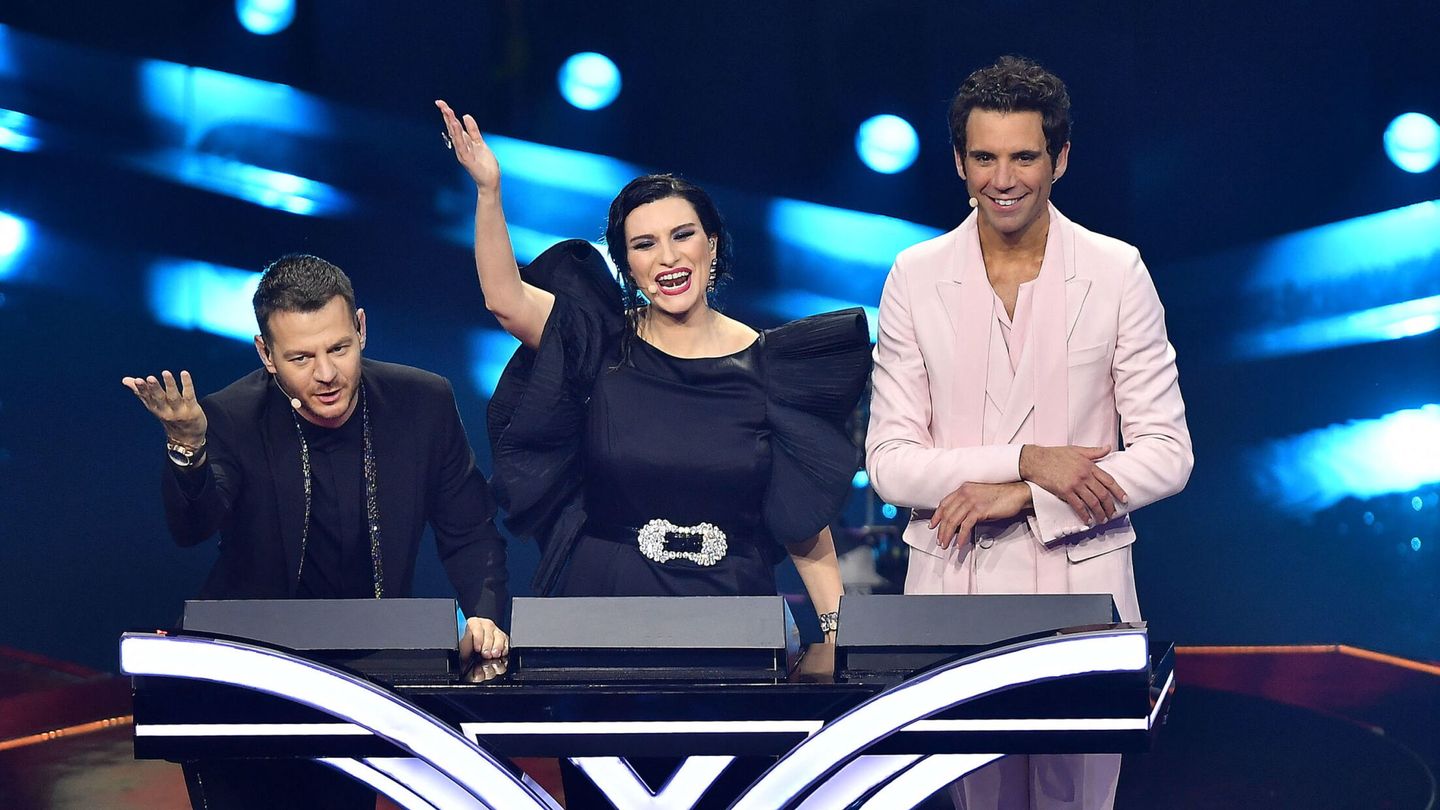 Alessandro Cattelan, Laura Pausini y Mika, presentadores de Eurovisión 2022. (EFE)